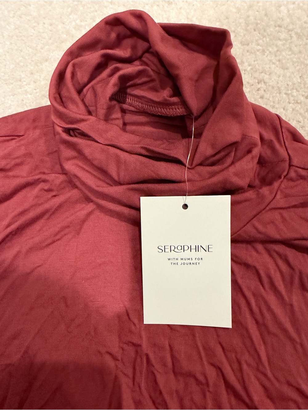 Seraphine Turtleneck Nursing Top in Ember